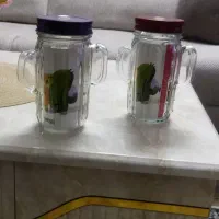 یک عدد تنقلات خوری چوبی و ۲ عدد لیوان اسموتی|ظروف سرو و پذیرایی|ورامین, ورامین|دیوار