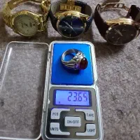 انگشتر نقره و ساعت سیتیزن VIP