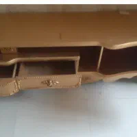 میز زیر تلویزیونی رنگ طلایی و لوکس