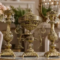 شمعدان های تمام برنجی   (شاهکار)