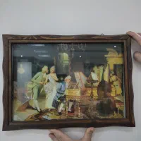 تابلو با قاب چوبی