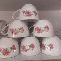 فنجان ونعلبکی گل سرخ