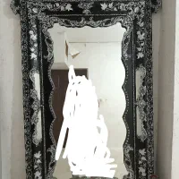 آینه قدی باقاب منبت کاری شده سالم