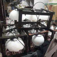 لوستر چوبی|لوستر و چراغ آویز|اصفهان, زیار|دیوار