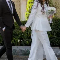 گل مصنوعی دسته گل عروس عقد لاله شیپوری کد ۱۱۰۲