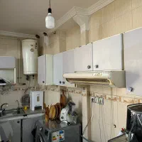 کابینت تمام فلز با هود و سنگ روی کابینت|آب‌چکان و نظم‌دهنده ظروف|بندر گناوه, |دیوار