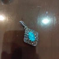 آویز نقره و فیروزه