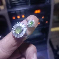 انگشتر زنانه با سنگ زبر جد ساخت ترکیه