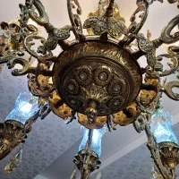 لوستر ۸شاخه سنگین برنز|لوستر و چراغ آویز|شهریار, شهرک وائین|دیوار