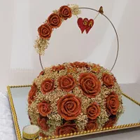 سینی حنا ، دسته گل ، گیفت ، شمع|صنایع دستی و سایر لوازم تزئینی|لردگان, |دیوار