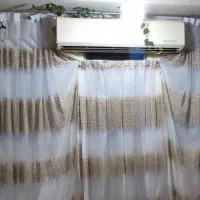 پرده ۳در۴ باچوب آماده نصب کاملا سالم|پرده، رانر، رومیزی|خورموج, |دیوار