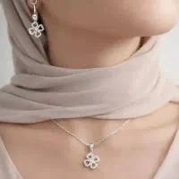 نیم ست کامل نقره زنانه