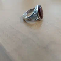 انگشتر مردانه نقره عقیق با دعای هک شده|جواهرات|خرم‌آباد, |دیوار