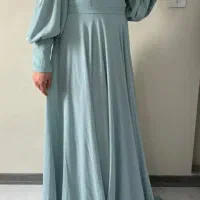 لباس مجلسی حریر سبزآبی سایز ۳۸-۴۰|لباس|فردیس, شهرک ناز|دیوار