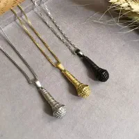 گردنبند میکروفون(طلایی)