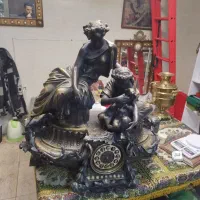 مجسمه ساعت قلع و سرب|کلکسیون اشیاء عتیقه|شهریار, شهریار|دیوار