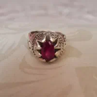 ۲ عدد انگشتر نقره زبرجد و یاقوت سرخ|جواهرات|کرج, جهان‌شهر|دیوار