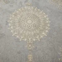 فرش طوسی کرم طرح برجسته|فرش|سرپل ذهاب, |دیوار
