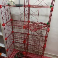 کتابخانه MDF و قفسه توری فلزی|کتابخانه، شلف، قفسههای دیواری|رشت, پاره بیجار|دیوار