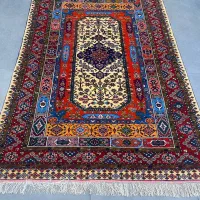 فرش دستباف (بساک)۳ متری چله ابریشم نقشه قم|فرش|مشکیندشت, |دیوار