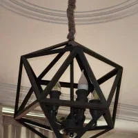 لوستر فلزی طوسی