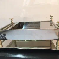 منقل تمام استیل به همراه سینی و انبر