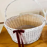 سبد یلدایی حصیری دست ساز سفید|صنایع دستی و سایر لوازم تزئینی|مشهد, جاهد شهر|دیوار