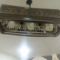 آویز چوبی ۳شعله و لوسترکوچیک|لوستر و چراغ آویز|دزفول, |دیوار