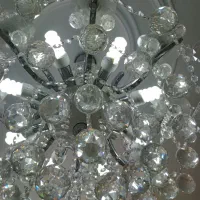 لوستر نقره ای کریستالی جنس برنجی تک|لوستر و چراغ آویز|دماوند, گیلاوند|دیوار