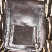 کیف نسبتا بزرگ مدارک و دانشگاه چرم گاوی طبیعی نو