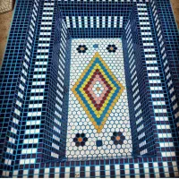 آبنما فواره دار مجسمه دار حوض کاشی|مصالح و تجهیزات ساختمان|بیرجند, |دیوار