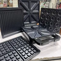 اسنک ساز/ساندویچ ساز/دونات/وافل/گریل دار 4کاره نو