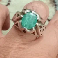 انگشتر دست ساز زمرد پنجشیر کلکسیونی افغان