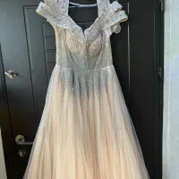 لباس مجلسی سنگ کاری شده نو