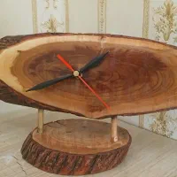ساعت با چوب طبیعی