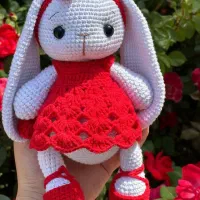خرگوش گوش دراز بافتنی