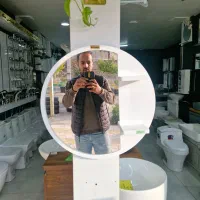 آینه تاقچه دار۵۰pvc ضد آب حمام دستشویی(تولیدی)