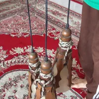 لوستر. چوبی . آویز|لوستر و چراغ آویز|محمدشهر, همایون ویلا|دیوار