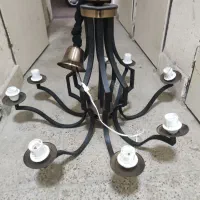 لوستر ۸ شاخه مدرن بدون حباب گلس (لیوان)