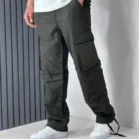 شلوار کارگو کتان نیل کمرکش بگ استایل|لباس|فردیس, فردیس|دیوار