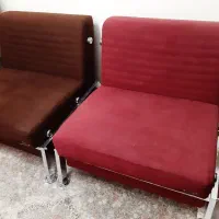دو عدد مبل تخت خواب شو نادک سیب در حد نو