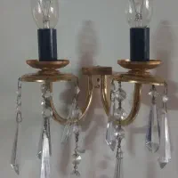 دیوار کوب های برنجی ابکاری شده قدیمی|لوستر و چراغ آویز|مشهد, بهمن|دیوار