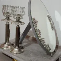 آینه و شمعدان سالم بدون خط و خش