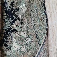 فرش ۶ متری رنگ سبز مشکی  که رنگ قرمز اشانتیون