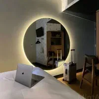 آینه دایره بک لایت و سند بلاست (فروشگاه طنین بانو)