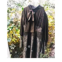 لباس تک مجلسی دست دوزسنگ کاری شده