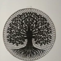دیوار کوب  دستبافت درخت زندگی