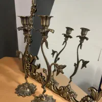 آینه و شمعدان برنجی