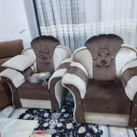 مبل هفت نفره و دو تا عسلی|مبلمان خانگی و میز عسلی|ماکو, |دیوار