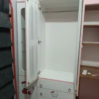 تخت و کمد و پاتختی اتاق نوجوان|تخت و سرویس خواب|مشهد, هنرور|دیوار